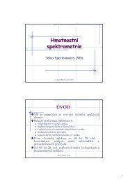 HmotnostnÃ­ spektrometrie - Katedra analytickÃ© chemie