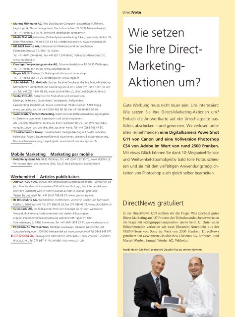 Direct News, Die auflagenstärkste Zeitschrift für Direct Marketing