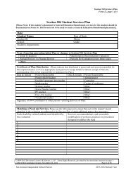 Section 504 Student Services Plan