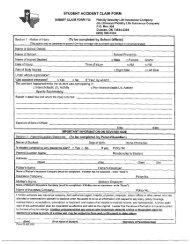 STUDENT ACCIDENT CLAIM FORM