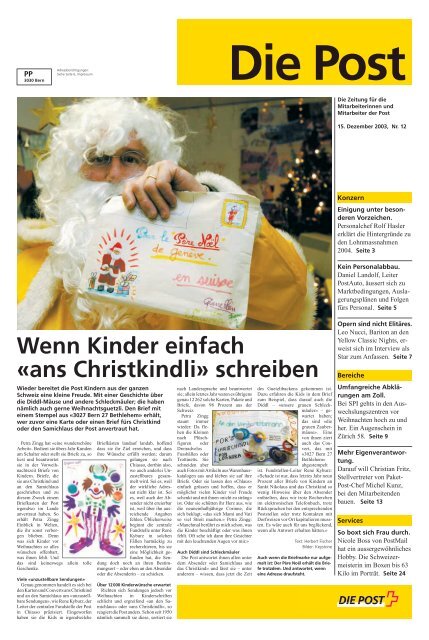 Wenn Kinder einfach «ans Christkindli - Die Schweizerische Post