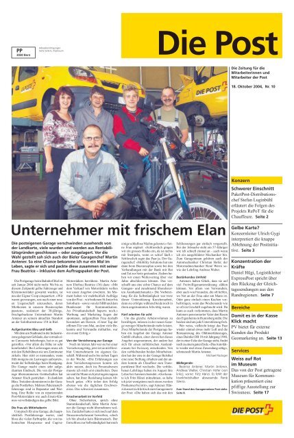 Unternehmer mit frischem Elan - Die Schweizerische Post