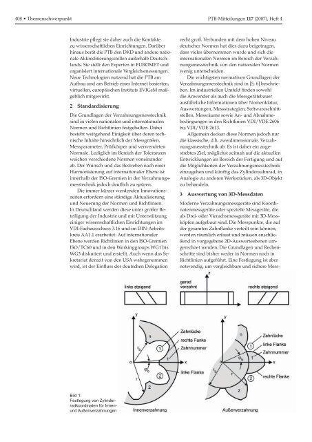 Koordinatenmesstechnik als Schlüssel- technologie der - PTB