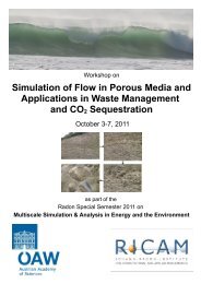 Simulation of Flow in Porous Media and Applications in Waste ...