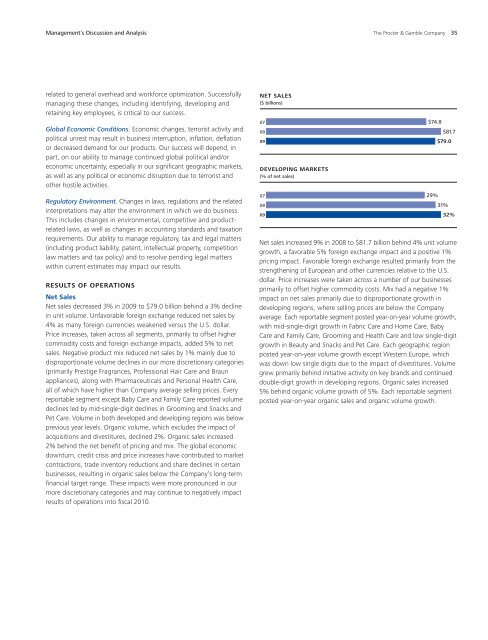 P&G 2009 Annual Report â€“ AnnualReports.com - Procter & Gamble