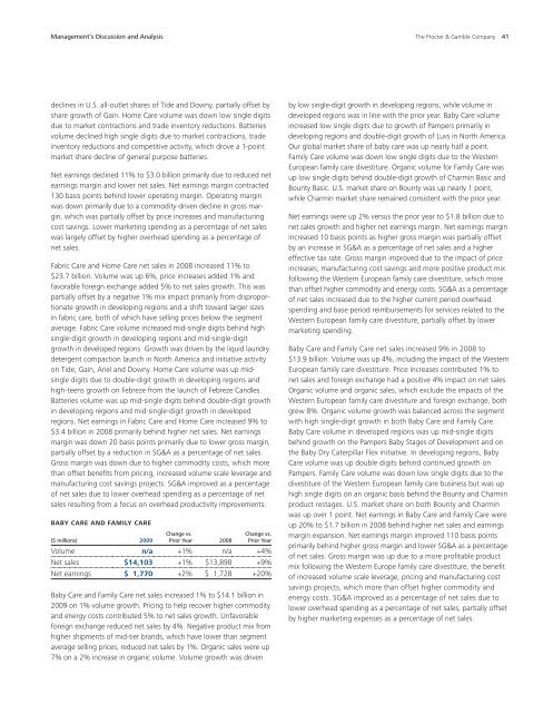 P&G 2009 Annual Report â€“ AnnualReports.com - Procter & Gamble