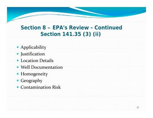 Kevin Ryan GWRMP Coordinator USEPA Region 9 (415) 972‐3806 ryan.kevin@epa.gov