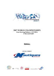 2007 WORLD CHAMPIONSHIPS - International Water Ski Federation