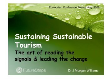 Sustaining Sustainable Tourism - Ecotourismnz.com