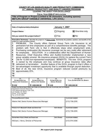 METLIFE GROUP VARIABLE UNIVERSAL LIFE - Quality and ...