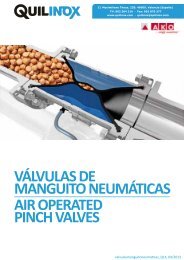 vÃ¡lvulas de manguito neumÃ¡ticas air operated pinch valves - Quilinox