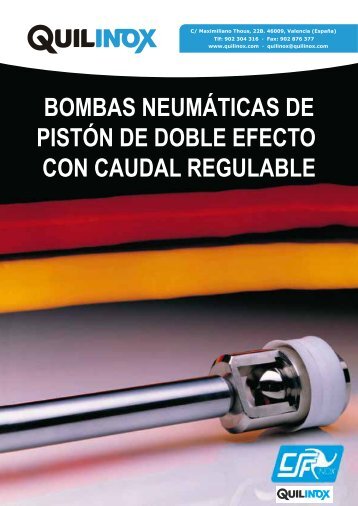 BOMBAS NEUMÁTICAS DE PISTÓN DE DOBLE EFECTO CON CAUDAL REGULABLE