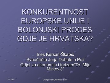 konkurentnost europske unije i bolonjski proces gdje je hrvatska?