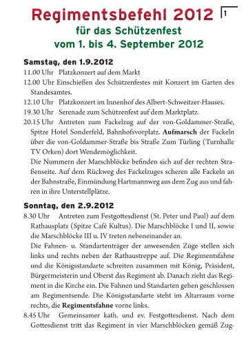 Regimentsbefehl 2012 - Sankt Bernardus 1995