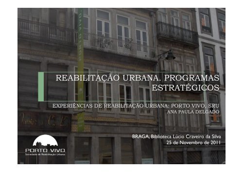 REABILITAÇÃO URBANA PROGRAMAS ESTRATÉGICOS