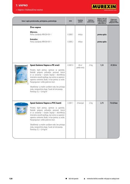 Preuzmite Murexin Cjenik i katalog proizvoda za 2011. u PDF formatu