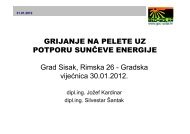 Grijanje na pelete uz potporu sunčeve energije - Grad Sisak
