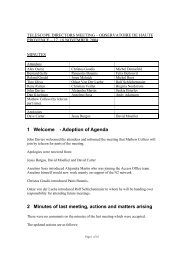 1 Welcome - Adoption of Agenda 2 Minutes of last meeting ... - Opticon