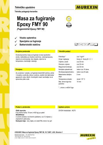 Masa za fugiranje Epoxy FMY 90.pdf - Murexin