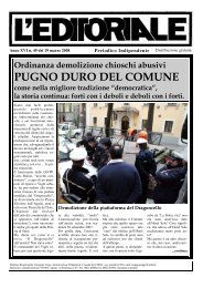 PUGNO DURO DEL COMUNE - L'Editoriale