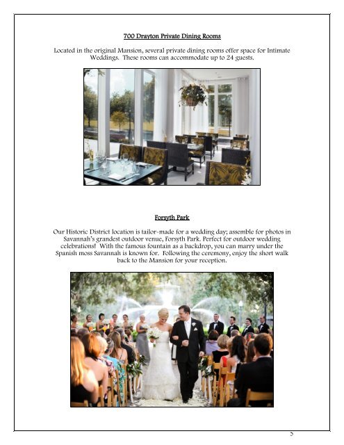 Mansion on Forsyth Park Wedding Packet