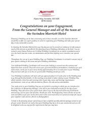 Congratulations on your Engagement, From the ... - Marriott Hotels