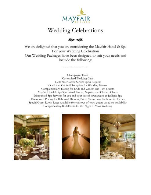 Hotel cheap wedding packages