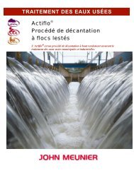 TRAITEMENT DES EAUX USÉES Actiflo Procédé de décantation à flocs lestés