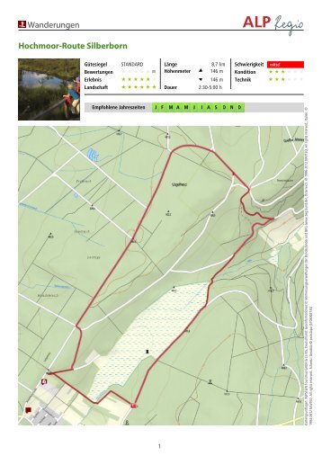 Wanderungen Hochmoor-Route Silberborn - Hotel Menzhausen