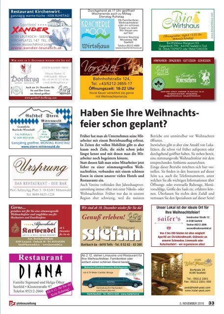 plateau zeitung - PZ Seefeld