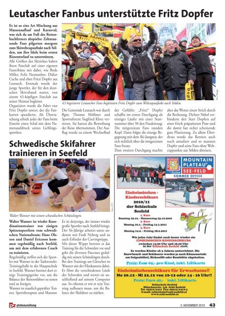 plateau zeitung - PZ Seefeld