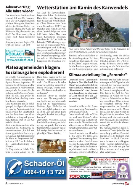 plateau zeitung - PZ Seefeld