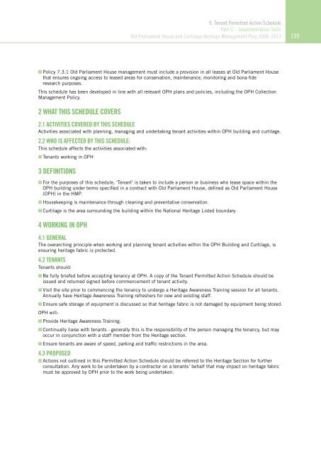 OLD PARLIAMENT HOUSE AND CURTILAGE HERITAGE MANAGEMENT PLAN 2008–2013