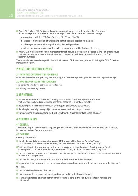 OLD PARLIAMENT HOUSE AND CURTILAGE HERITAGE MANAGEMENT PLAN 2008–2013