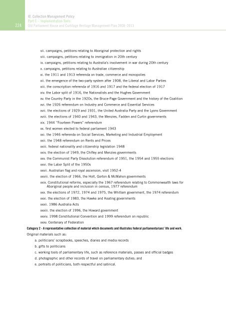 OLD PARLIAMENT HOUSE AND CURTILAGE HERITAGE MANAGEMENT PLAN 2008–2013