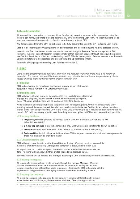 OLD PARLIAMENT HOUSE AND CURTILAGE HERITAGE MANAGEMENT PLAN 2008–2013