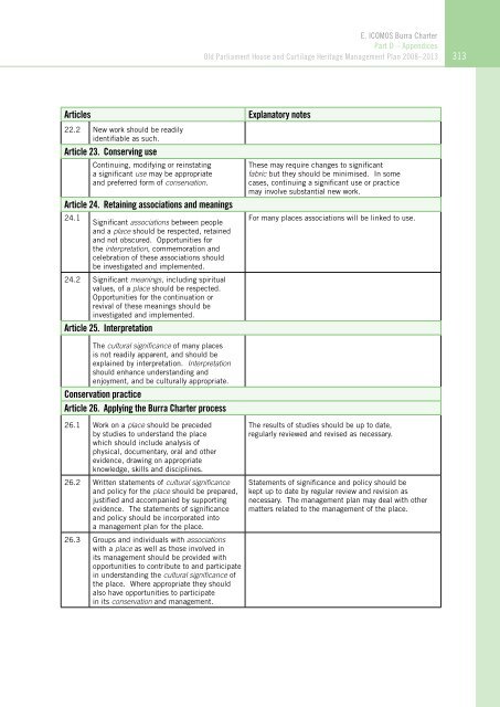 OLD PARLIAMENT HOUSE AND CURTILAGE HERITAGE MANAGEMENT PLAN 2008–2013