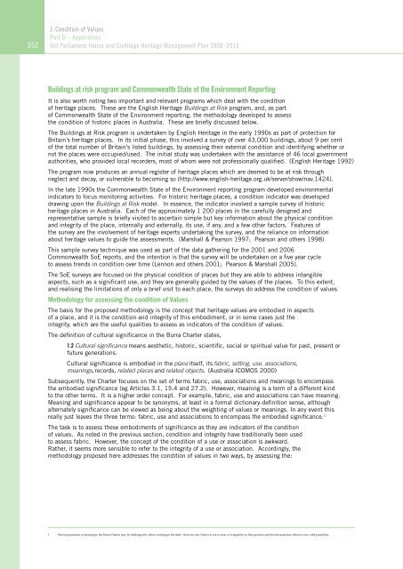 OLD PARLIAMENT HOUSE AND CURTILAGE HERITAGE MANAGEMENT PLAN 2008–2013