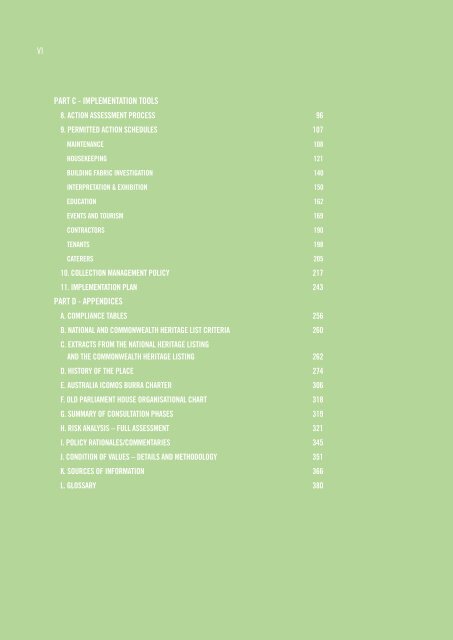 OLD PARLIAMENT HOUSE AND CURTILAGE HERITAGE MANAGEMENT PLAN 2008–2013