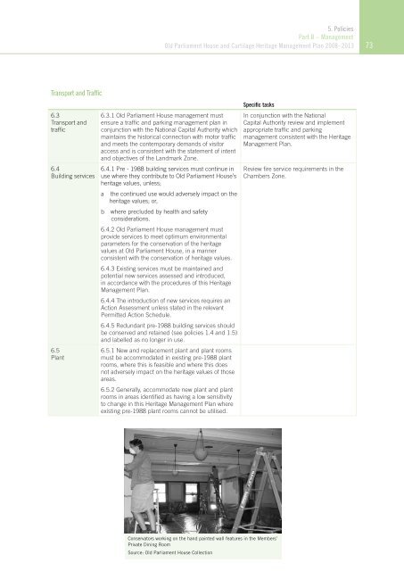 OLD PARLIAMENT HOUSE AND CURTILAGE HERITAGE MANAGEMENT PLAN 2008–2013