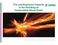 Fire and Explosion Hazards in the Handling of Combustible Wood Dusts