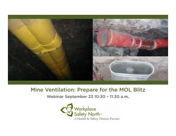 Mine Ventilation Prepare for the MOL Blitz a.m