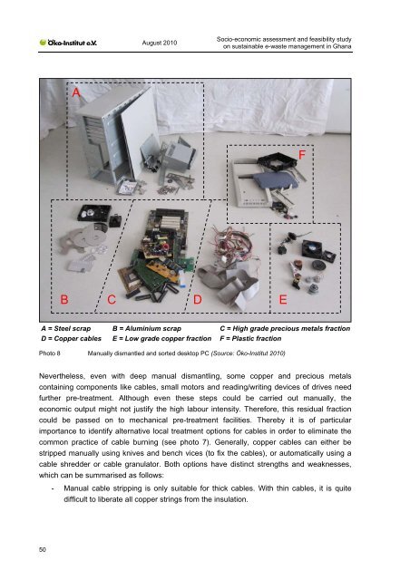 Socio-economic assessment and feasibility study on - Ã–ko-Institut eV