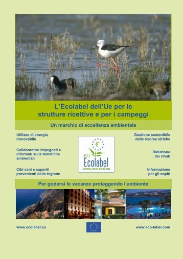 L'Ecolabel dell'Ue per le strutture ricettive e per i campeggi Un ...
