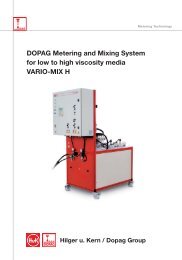 DOPAG Metering and Mixing System for low to high viscosity media ...