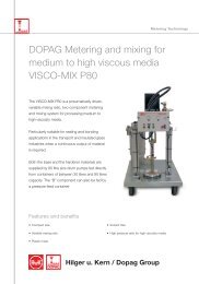 DOPAG Metering and mixing for medium to high viscous media VISCO-MIX P80