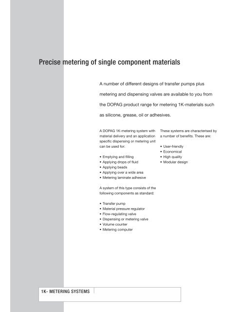 Advanced Metering and Mixing Technology