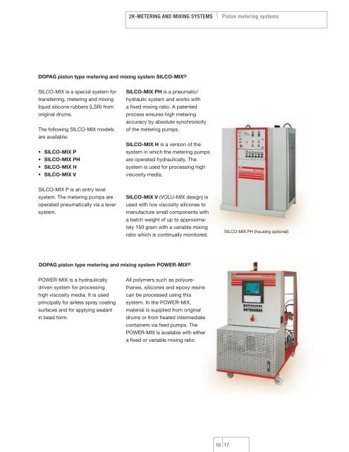 Advanced Metering and Mixing Technology