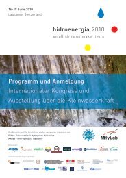 Program und Anmeldung - Hidroenergia 2010