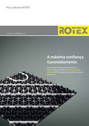 Maior aconchego menos custos de aquecimento Com o piso radiante ROTEX